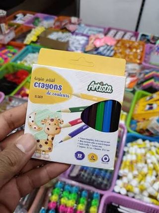 Artista 12 mini crayons triangulaire  de couleurs