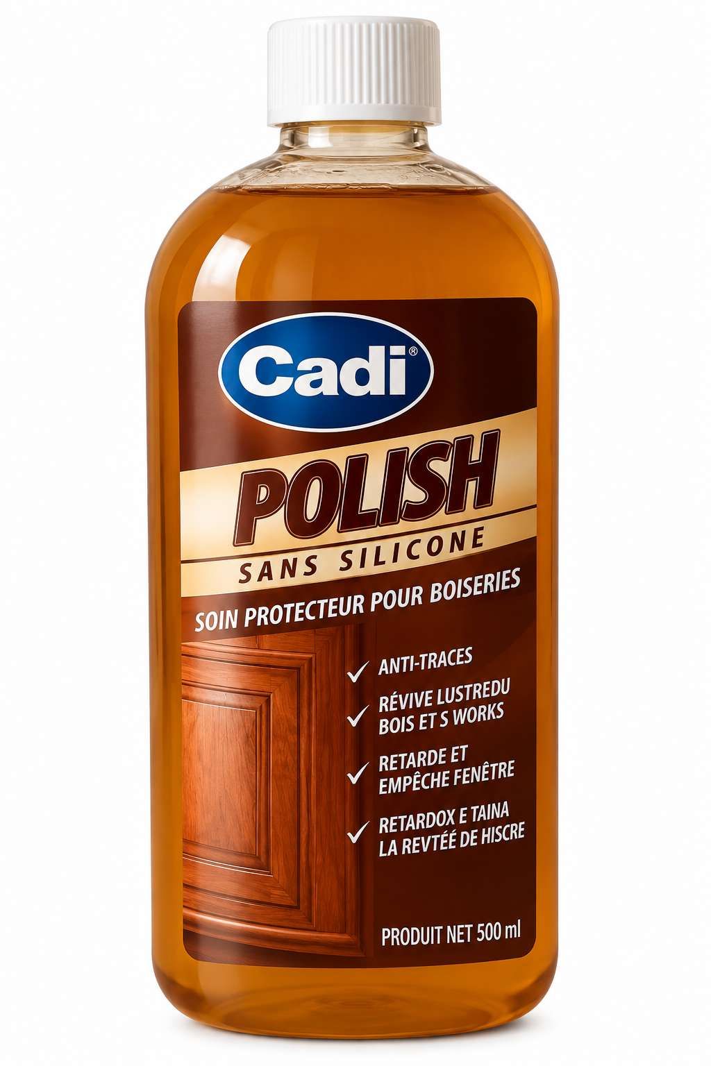 Cadi Polish Sans Silicone Soin Protecteur pour Boiseries – 500 ml