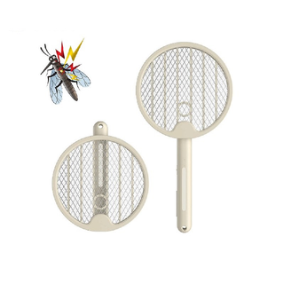 Folding Anti-Mosquito Racket.Electric Anti-Mosquito Racket UV LED Blanc