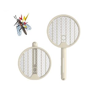 Folding Anti-Mosquito Racket.Electric Anti-Mosquito Racket UV LED Blanc