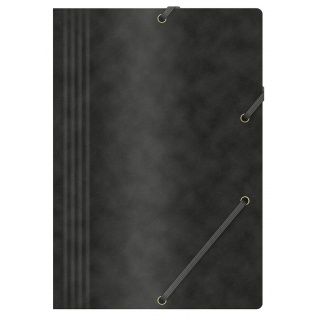 Teczka z gumką Black Pressboard, A4