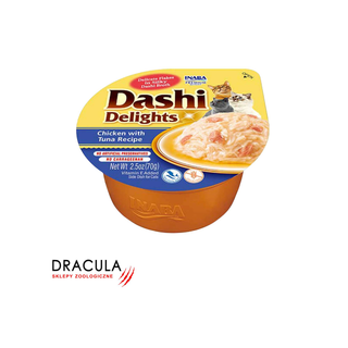 INABA Cat Dashi Delights Kawałki Kurczaka z Tuńczykiem w bulionie 70g