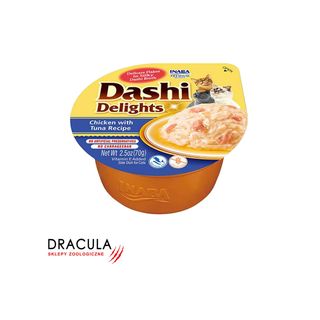 INABA Cat Dashi Delights Kawałki Kurczaka z Tuńczykiem w bulionie 70g