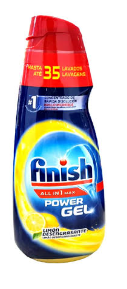 Finish Power Gel Lave-Vaisselle Tout en 1 Citron – 700 ml (35 Lavages)