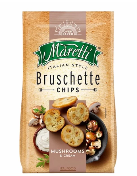 Maretti Bruschette Chips Champignons et Crème