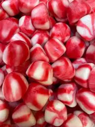 VRAC FINI DOME ROUGE ET BLANC LISSE 200G