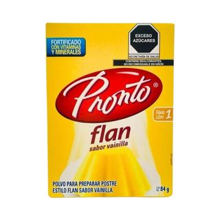 Flan Pronto sabor vainilla 84g