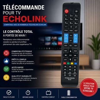Télécommande de télévision Echolink Black