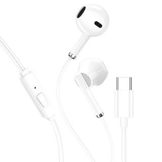 Écouteurs de sport filaire Type-C , avec Microphone, Blanc