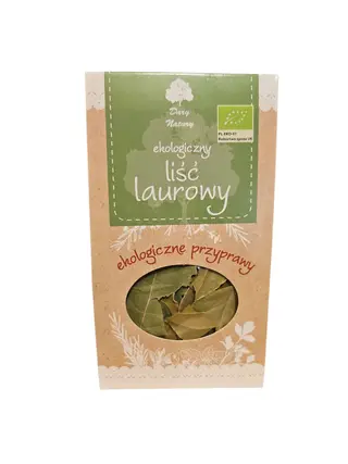 Ekologiczny liść laurowy Dary Natury, 10 g