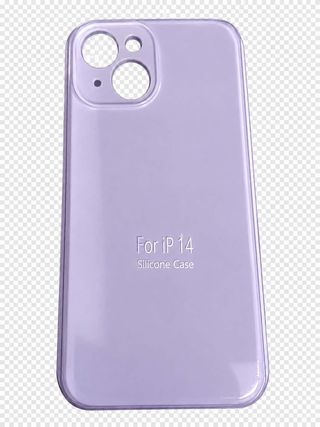 სილიკონის ტელეფონის ქეისი-IPHONE 14 (ღია იასამნისფერი)