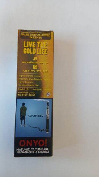 Woosh Gold Pineapple Ice Vape, 15000 Puffs