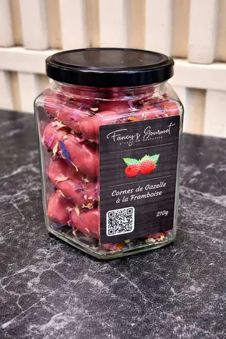 Cornes de gazelle enrobées aux framboises 210g