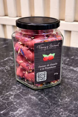 Cornes de gazelle enrobées aux framboises  210g