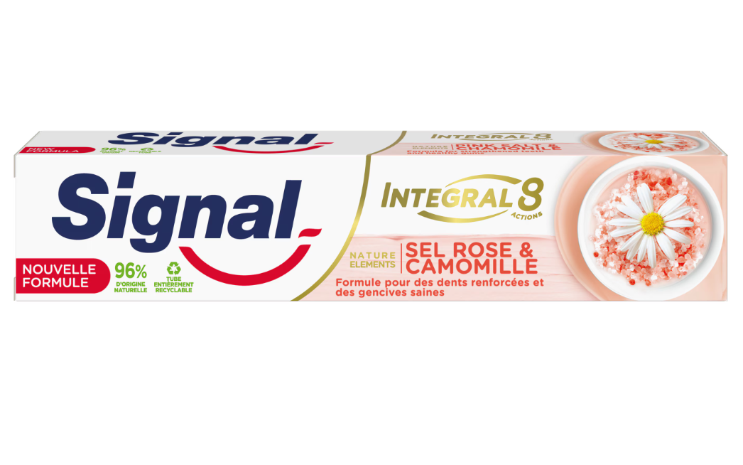 Signal Integral 8 Nature Elements Dentifrice Sel Rose & Camomille