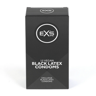 Condones EXS latex negro 12 unidades