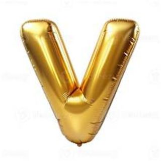 3D Ballon lettre V GOLD - Décoration Anniversaire