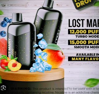 LOSTMARY BM Peach Ice Vape, 15000 Puffs
