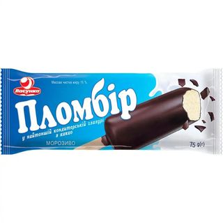 Helado Lasunka Plombir en glaseado fino y cremoso 75 g