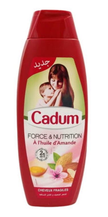 Cadum Shampooing 2en1 Force & Nutrition à l'Huile d'Amande– – 380 ml