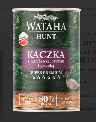Wataha HUNT Adult Kaczka z Marchewką,Batatem i Gruszką 400g