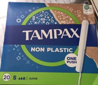 TAMPAX Super Tampons Non-Plastic, 20 Count