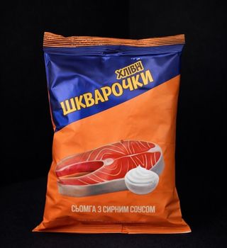 Шкварочки хлібні зі смаком Сьомги 60 г
