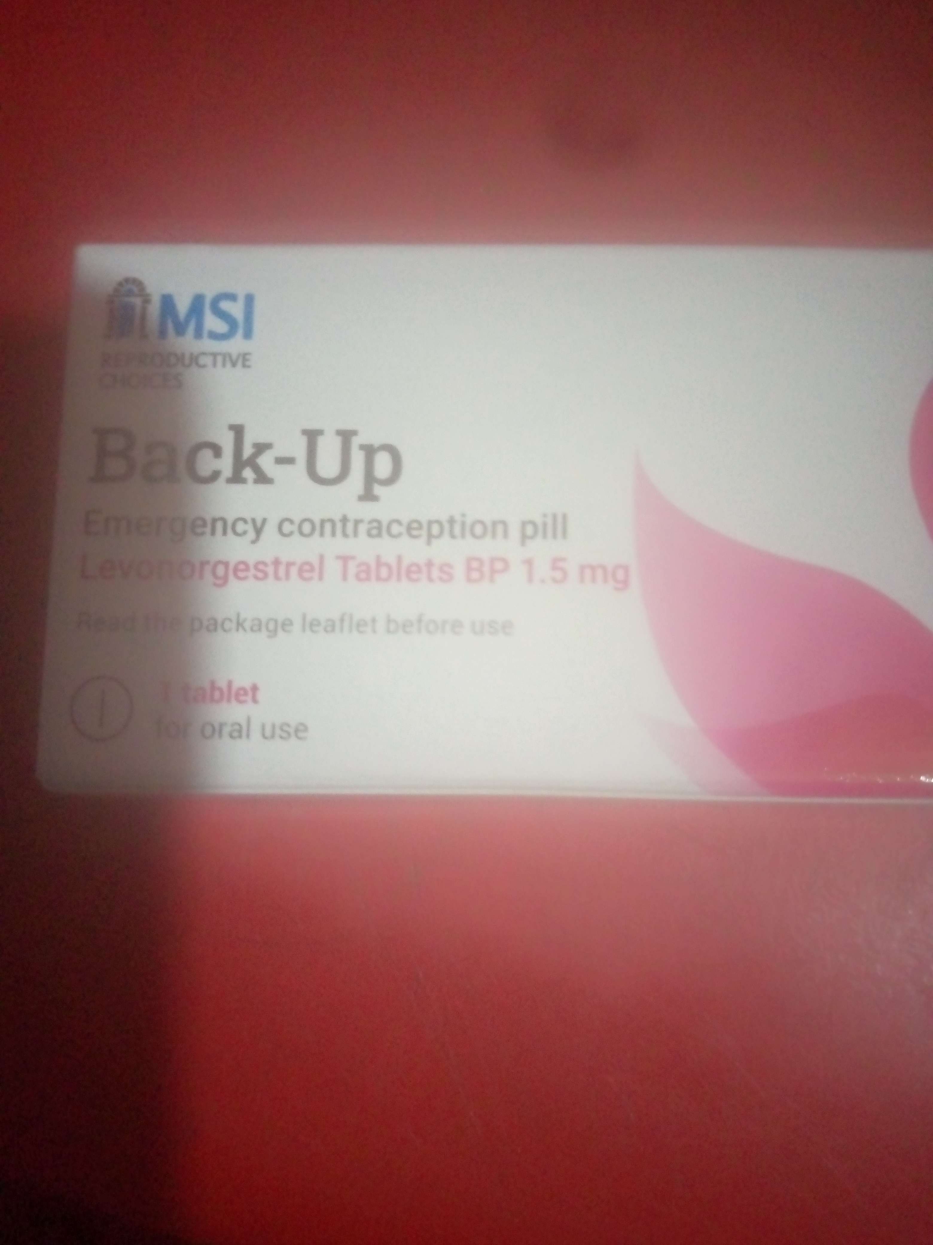 Msi Back-Up Emergency Contraception Levonorgestrel Tablets 1.5Mg