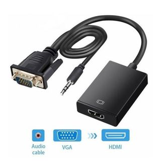 VGA To HDMI Output 1080P HD+ Audio TV AV HDTV Video Cable Converter Adapter