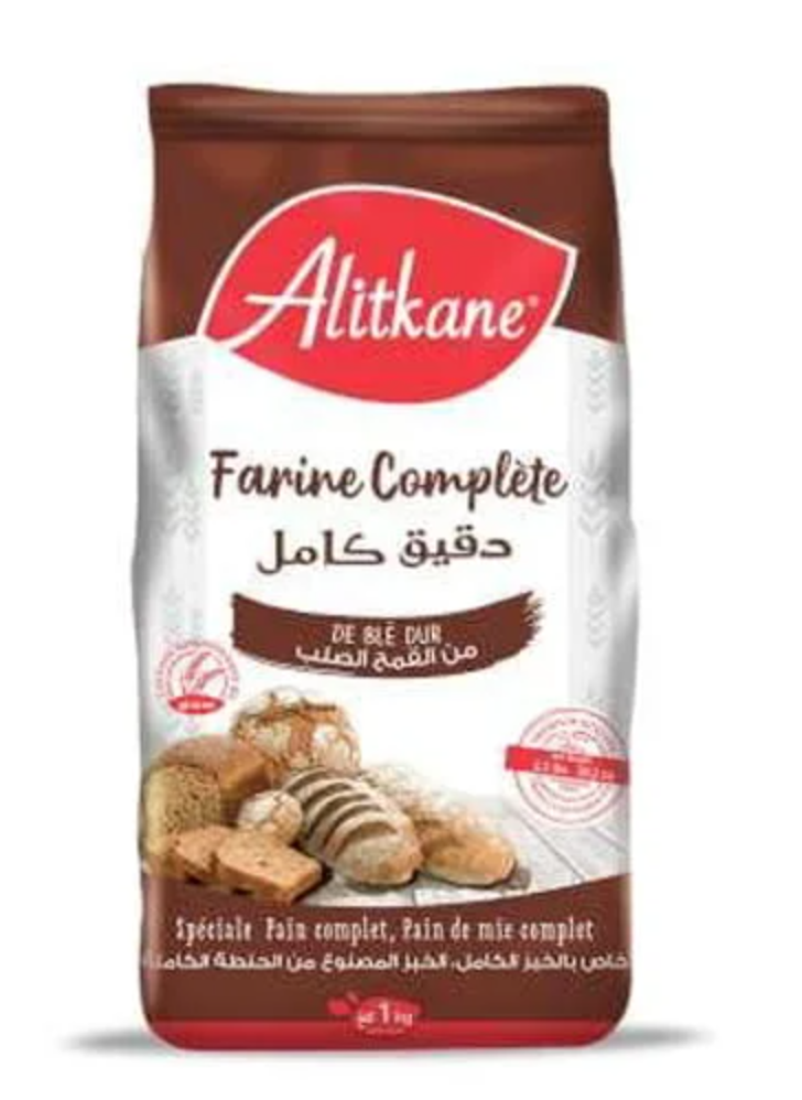 Alitkane Farine Complète de Blé Dur – 1 kg