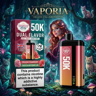 Dinner Lady 50k Dual Flavor - Frozen Watermelon & Strawberry