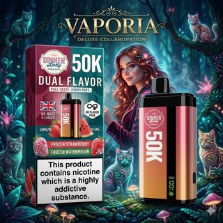 Dinner Lady 50k Dual Flavor - Frozen Watermelon & Strawberry