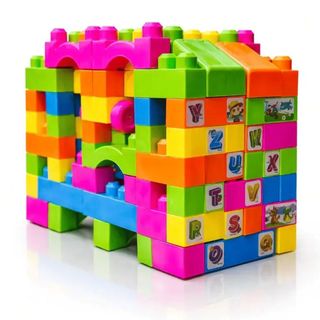 Blocs de construction éducatifs pour enfants – 213 pièces colorées – Développement de l’intelligence et de la créativité – Sûrs et faciles à assembler – Avec sac de rangement