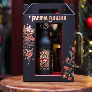 Набір П'яна Вишня Гаряча 1л+2горнятка