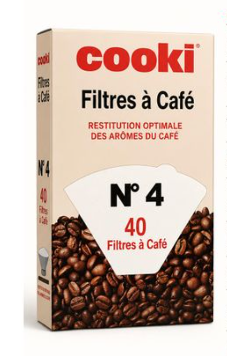 Cooki Filtres à Café n°4 – 40 Filtres