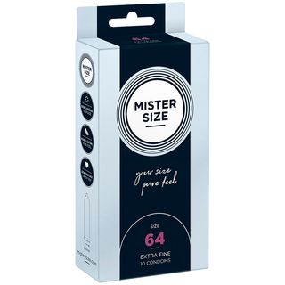 Preservativos Mister Size Extrafinos 64, 10 uds.