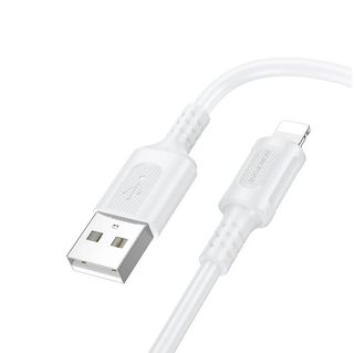 Borofone BX111 Câble de chargement USB-A vers Lightning, 2.4A 1m, blanc