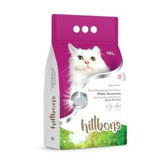 HILLBONS Litière agglomérante pour chat – Parfum Poudre de bébé 10l