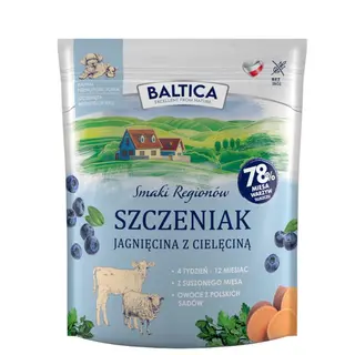 Karma dla szczeniąt BALTICA z jagnięciną i cielęciną, 1 kg