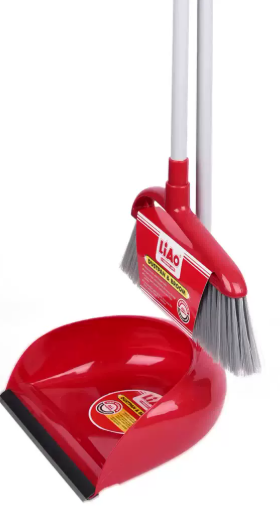 LiAo Household Cleaning Upgrade Long Handle Broom and Dustpan Set