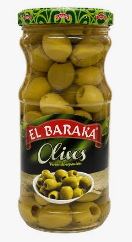 El Baraka Olives Vertes Dénoyautées – 340 g (160 g égoutté)