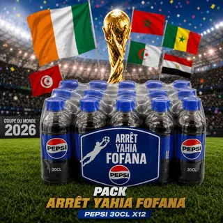 Arrêt Yahia Fofana Le pack de 30 cl Pepsi normal