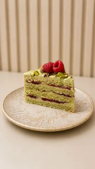 Gâteaux framboisier au Pistache