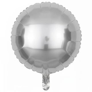 ჰელიუმის ფოლგირებული ბუშტი, მრგვალი ვერცხლისფერი