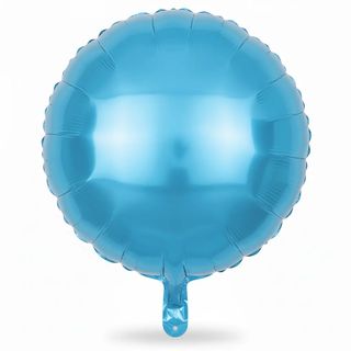 ჰელიუმის ფოლგირებული ბუშტი,მრგვალი,ცისფერი