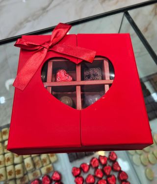 cœur carré rouge saint valentin