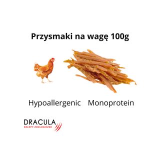 MIĘKKIE PASKI Z KURCZAKA na wagę 100g