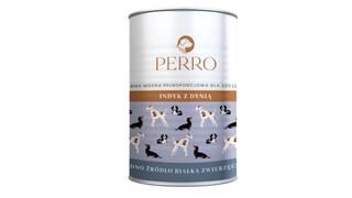 Perro JUNIOR Karma dla psów z indykiem i dynią, 400 g
