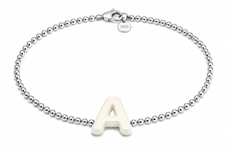 LETTER NECKLACE - A OFF WHITE