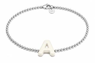 LETTER NECKLACE - A OFF WHITE